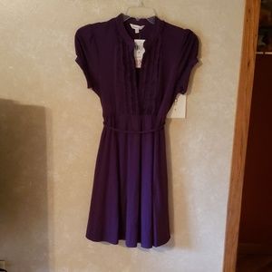 Purple dress with belt